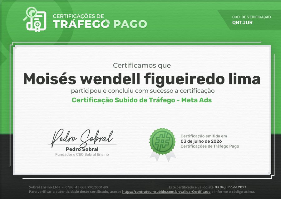 Certificação Meta Ads